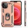 UNKNOK Compatible with iPhone 12 Pro Max 5G Case, [Military Grade ] 15ft Drop Tested Shockproof Protective, Metal Rotating Magnetic Ring Kickstand Cover for iPhone 12 Pro Max 6.7 Inch (Rose Gold)
