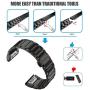 ANCOOL Compatible with Fenix 5X Bands Titanium Alloy Easy Adjustment 26mm Width Watch Band Replacement for Fenix 6X/ Fenix 6X Pro/ Fenix 5X/ Fenix 5X Plus/ Fenix 3/ Fenix 3HR Smartwatches - Black