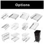 Smart Design 1-Tier Shelf Pull-Out Cabinet Organizer - Small - Roll-Out Extendable Sliding Drawer - Steel Metal - Holds 100 lbs. - Kitchen (12 In. x 18-35) [Chrome]