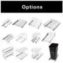Smart Design 1-Tier Shelf Pull-Out Cabinet Organizer - Small - Roll-Out Extendable Sliding Drawer - Steel Metal - Holds 100 lbs. - Kitchen (12 In. x 18-35) [Chrome]