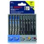 Bosch T-Shank Multi-Purpose Jigsaw Blades, 10 Piece, Assorted, Jig Saw Blade Set For Cutting Wood And Metal (T5002)