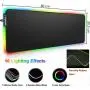 Gaming Keyboard and Mouse,3 in 1 Orange LED Backlit Rechargeable Wireless Keyboard Mouse with 3800mAh Battery Metal Panel,10 Color RGB Gaming Mouse Pad (32.5x12x0.15inch),7 Color Mute Gaming Mouse