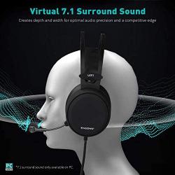 NUBWO PS4 Xbox one Headset 7.1 Surround Sound PC USB Gaming Headset with Noise Reduction Mic, Over Ear Headphones with Game&Chat Volume Controls for PC/Playstation 4/Xbox 1