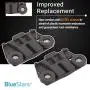 [UPGRADED] Ultra Durable W10195417 Dishwasher Track Replacement Part by Blue Stars - Exact Fit For Whirlpool & Kenmore Dishwashers - Enhanced Durability with Steel Screws - PACK OF 2