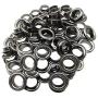 Trimming Shop Gunmetal 11mm Brass Eyelets Grommets with Washers Rust Proof for Pool Covers, Tarpaulin, Vinyl Banners, Yoga Mat, Art and Craft, DIY Projects, 100pcs