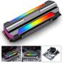 CALIDAKA M.2 2280 Heatsink Cooler,SSD Heatsinks ARGB Thermal Pad 5V 3pin Radiator M.2 SSD Cooling Sink,Solid State Disk Radiator for 2280 M.2 SSD