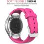 MoKo Watch Band Compatible with Samsung Gear S2(SM-R720 / SM-R730 ONLY), Soft Silicone Replacement Sport Band, NOT FIT S2 Classic (SM-R732 & SM-R735), NOT FIT Gear Fit2 Watch - Bright Pink