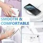 Phone Ring Holder Wireless Charging Compatible - FITFORT 360° Rotation Anti-Scratch Ceramic Ring Grip Compatible with All Wireless Charging Cell Phones-White