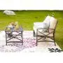 LOKATSE HOME 2 Pieces Patio Loveseat Metal Frame with Coffee Table Outdoor Bistro Furniture Set for Lawn Porch Garden Yard Poolside, Khaki LOKATSE HOME 2 Pieces Patio Loveseat Metal Frame with Coffee Table Outdoor Bistro Furniture Set for Lawn Porch Garden Yard Poolside, Khaki