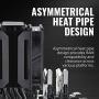 CoolerMaster MasterAir MA612 Stealth CPU Air Cooler, 6 Heat Pipes, Nickel Plated Base, Aluminum Black Fins, Push-Pull, Dual SickleFlow Fans for AMD Ryzen/Intel 1200/1151