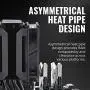 CoolerMaster MasterAir MA612 Stealth CPU Air Cooler, 6 Heat Pipes, Nickel Plated Base, Aluminum Black Fins, Push-Pull, Dual SickleFlow Fans for AMD Ryzen/Intel 1200/1151