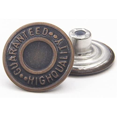 20mm Replacement Jean Buttons 12 Sets Combo Copper Tack Buttons