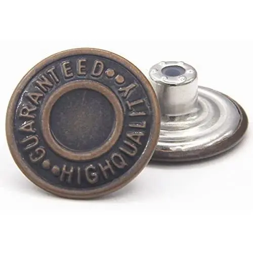 20mm Replacement Jean Buttons 12 Sets Combo Copper Tack Buttons