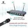 PRORECK MX66 6-Channel UHF Wireless Microphone System with 6 Hand-held Microphones Karaoke Machine for Party/Wedding/Church/Conference/Speech PRORECK MX66 6-Channel UHF Wireless Microphone System with 6 Hand-held Microphones Karaoke Machine for Party/Wedding/Church/Conference/Speech