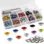 OFNMY 400 Sets 3/16 Inch DIY Multi-Color Grommets Kit Metal Eyelets with Installation Tools and Instructor