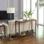 VASAGLE Console Table, Sofa Table, Entryway Table with Metal Mesh Shelf, 39.4 x 13.8 x 31.5 Inches, for Hallway, Entryway, Living Room, Industrial Rustic Brown ULNT86X VASAGLE Console Table, Sofa Table, Entryway Table with Metal Mesh Shelf, 39.4 x 13.8 x 31.5 Inches, for Hallway, Entryway, Living Room, Industrial Rustic Brown ULNT86X