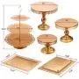 6Pcs Metal Crystal Cake Stand Cake Holder Cupcake Stand Dessert Tower Wedding Party Display Matte Gold 6Pcs Metal Crystal Cake Stand Cake Holder Cupcake Stand Dessert Tower Wedding Party Display Matte Gold