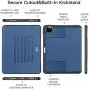 Ztotop Case for New iPad Pro 12.9 Inch 4th Generation 2020,[6 Magnetic Stand Angles] Highly Protective Shockproof Cover with Pencil Holder,Support 2nd Gen Pencil Charging Auto Wake/Sleep, Navyblue