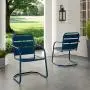 Crosley Furniture CO1030-NV Brighton Retro Metal Chair, Set of 2, Navy Crosley Furniture CO1030-NV Brighton Retro Metal Chair, Set of 2, Navy