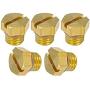 APDTY 141416 Diesel Fuel Filter Water Seperator Air Bleeder Screw & Oring (5 Upgraded Brass Metal Design; Screws Into The Top Of The Fuel Filter Water Seperator Assembly; Replaces 97363195, 12642623)