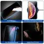 Anti-Spy Anti-Peeping Privacy Magnetic Case for iPhone 11 Clear Double Sided Tempered Glass [Magnet Absorption Metal Bumper Frame] Thin Anti-Spy 360 Full Protective Phone Case (Blue, 11 6.1'')