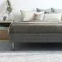 Classic Brands Claridge Upholstered Mattress Foundation | Platform Bed | Metal Frame with Wood Slat Support | Grey, Queen Classic Brands Claridge Upholstered Mattress Foundation | Platform Bed | Metal Frame with Wood Slat Support | Grey, Queen