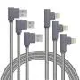 10FT 3 Pack Lightning Cable iPhone Charger Cord 90 Degree Fast Data Cable Nylon Braided Compatible with iPhone Xs Max/XS/XR/7/7Plus/X/8/8Plus/6S/6S Plus/SE (Gray, 10FT) 10FT 3 Pack Lightning Cable iPhone Charger Cord 90 Degree Fast Data Cable Nylon Braided Compatible with iPhone Xs Max/XS/XR/7/7Plus/X/8/8Plus/6S/6S Plus/SE (Gray, 10FT)