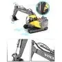 HMANE 3-in-1 RC Excavator Toy, 2.4G Remote Control Construction Truck Full Functional Engineering Excavator Bucket 660° Rotation Rechargeable Battery