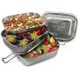 Stainless Steel Bento Box Lunch Box, A Large Metal 3 Tier Tiffin Food Container Snack Lunchbox For Boys Girls Teens Kids & Adults, Eco Friendly Meal Prep Food Container Storage For School or Work