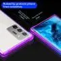 ANSIWEE Galaxy Note 20 Ultra 6.9 Inch Case, Metal Ring Kickstand Work with Magnetic Car Mount Cover Reinforced Drop Protector Clear Hard Back Cases for Samsung Galaxy Note 20 Ultra (Purple Blue)