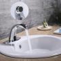 Charmingwater Automatic Sensor Touchless Bathroom Sink Faucet with Hole Cover Plate, Chrome Vanity Faucets, Hands Free Bathroom Water Tap with Control Box and Temperature Mixer