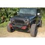 JROAD Compatible with Front Bumper Jeep Wrangler 2007-2018 JK JKU Sahara Rubicon Sports 2/4-door 2xLED Fog Lights Built-in Winch Plate Stubby Blade Heavy Steel Grille Guard Tube