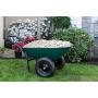 Marathon Yard Rover – 2 Tire Wheelbarrow Garden Cart - Green/Black