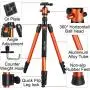 MACTREM Professional Camera Tripod with Phone Mount, 62'' DSLR Tripod for Travel, Super Lightweight and Reliable Stability, Ball Head Tripod Detachable Monopod with Carry Bag (Orange) MACTREM Professional Camera Tripod with Phone Mount, 62'' DSLR Tripod for Travel, Super Lightweight and Reliable Stability, Ball Head Tripod Detachable Monopod with Carry Bag (Orange)