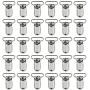 Marrywindix 50pcs 1'' Pacifier Suspender Clips, Pacifier Clips for Making Pacifier Holders Bib Clips Toy Holder Silver