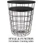 Lavish Home Nesting End Tables with Storage (Black) Lavish Home Nesting End Tables with Storage (Black)