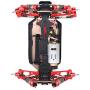 Essenc for WLtoys 1:14 144001 RC Car Upgrade Parts Metal Steering Swing Arm Base C Rear Hub Seat Servo Pull Rod,Red