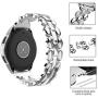 TOTOUTHS Compatible with Samsung Galaxy 42mm/Galaxy Watch 3 41mm Bands Women Bracelet Replacement for Galaxy Active 2 40mm 44mm/Gear S2 Classic/Gear Sport Metal Strap Wristband 20mm Pins (Silver)