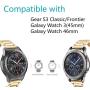 Shangpule Compatible Gear S3 bands, Galaxy Watch 3 45mm Band Galaxy Watch 46mm Bands, 22mm Stainless Steel Metal Replacement Strap Bracelet Compatible Samsung Gear S3 Classic and S3 Frontier Smartwatch (Gold)