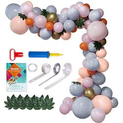 Roywel Balloons for Parties,Garland Latex Balloon Arch Ganland Kit 92 Pieces Grayd | Pink | Gold | Orange | Dusty Pink Balloons for Baby Showers, Weddings, Graduations, Corporate Events, Engagements