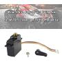 Binory Upgrade Metal 5 Wire Gear Servo + Swing Arm Part Compatible with WLTOYS 144001 1/14 RC Car