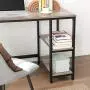 VASAGLE Computer Desk, 54-Inch L-Shaped Corner Desk, Writing Study Workstation with Shelves, Home Office, Industrial Style PC Laptop Table, Space-Saving, Easy to Assemble, Greige and Black ULWD72MB VASAGLE Computer Desk, 54-Inch L-Shaped Corner Desk, Writing Study Workstation with Shelves, Home Office, Industrial Style PC Laptop Table, Space-Saving, Easy to Assemble, Greige and Black ULWD72MB