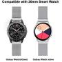 QusFy Metal Band Compatible with Samsung Galaxy Watch 3 41mm / Galaxy Watch Active 40mm / Active 2 44mm / Galaxy Watch 42mm, 20mm Stainless Steel Slim Thin Replacement Bands for Women Men