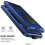 Feitenn OnePlus 6T Case, 6T Phone Case, Armor Aluminum Alloy Metal Cover Heavy Duty Soft Rubber Shockproof Protective Military Bumper Outdoor OnePlus 6T for Men with Tempered Glass - Blue