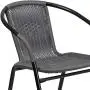 Flash Furniture Gray Rattan Indoor-Outdoor Restaurant Stack Chair Flash Furniture Gray Rattan Indoor-Outdoor Restaurant Stack Chair