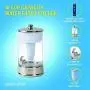 ZeroWater (ZBD-040-1) 40 Cup Ready-Pour Glass Dispenser, BPA-Free, with Free Water Quality Meter, NSF Certified to Reduce Lead and Other Heavy Metals,Clear/Chrome