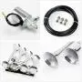 Viping Four Tube Silver Car Horn The electromagnetic Electric Horn Solenoid Control Air Horn Waterproof Whistle 12V 175DB Loud Motor Car Sound Valve for Car Any Vehicle Truck Trains Boats Lorrys Vans