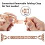 Yolovie Stainless Steel Band Compatible for Apple Watch Bands 40mm 38mm Women Rhinestone Bling Wristband Metal Bracelet Sport Strap with Removal Links for iWatch Series 5 4 3 2 1 - Rose Gold