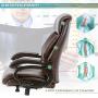 High Back Big & Tall 400lb Office Chair - Heavy Duty Metal Base, Adjustable Tilt Angle, Thick Padding and Ergonomic Design Bonded Leather Executive Desk Computer Task Swivel Chair