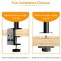 ErGear 17-32'' Dual Monitor Stand Mount, Heavy-Duty Fully Adjustable Desk Clamp Arms for Computer Screens, Loads up to 17.6lbs per arm w/Swivel and Tilt, 75/100mm VESA, Black - EGCM1